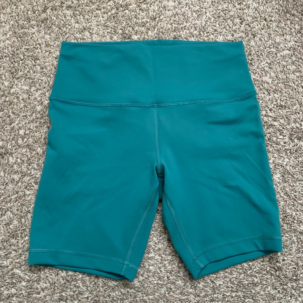 Lululemon Wunder Train High-Rise Short 8” teal lagoon